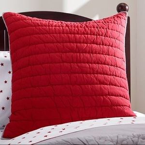 Red pottery barn pillow